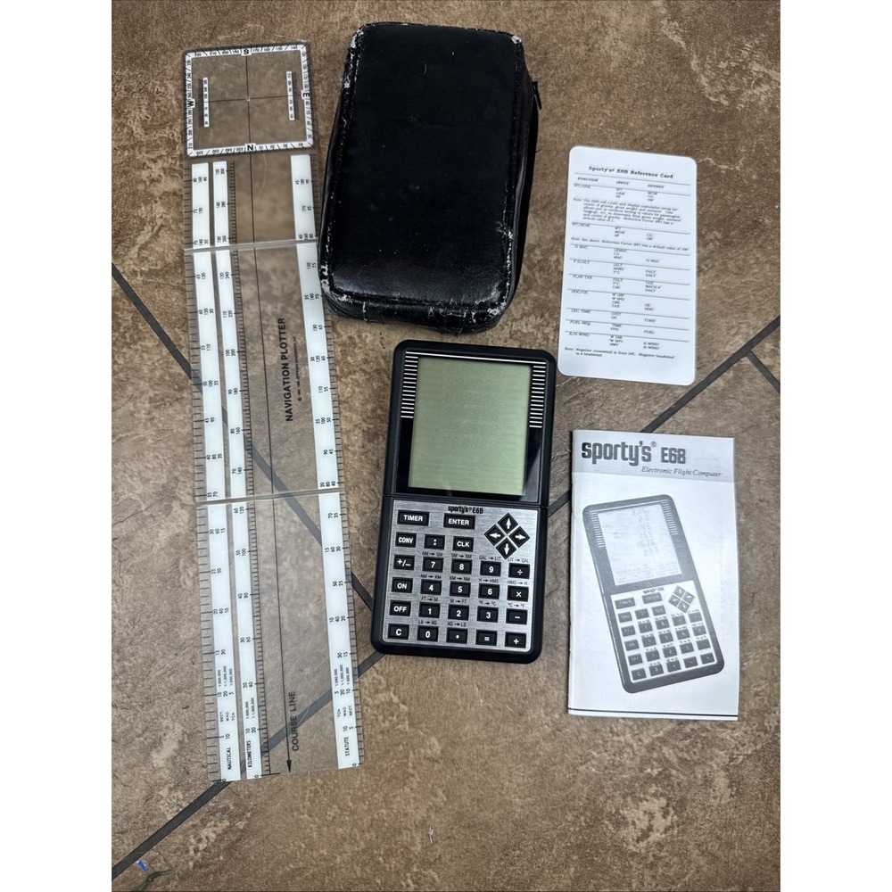Sporty's Electronic E6B Flight Computer Calculator - Parts Only Not Working
